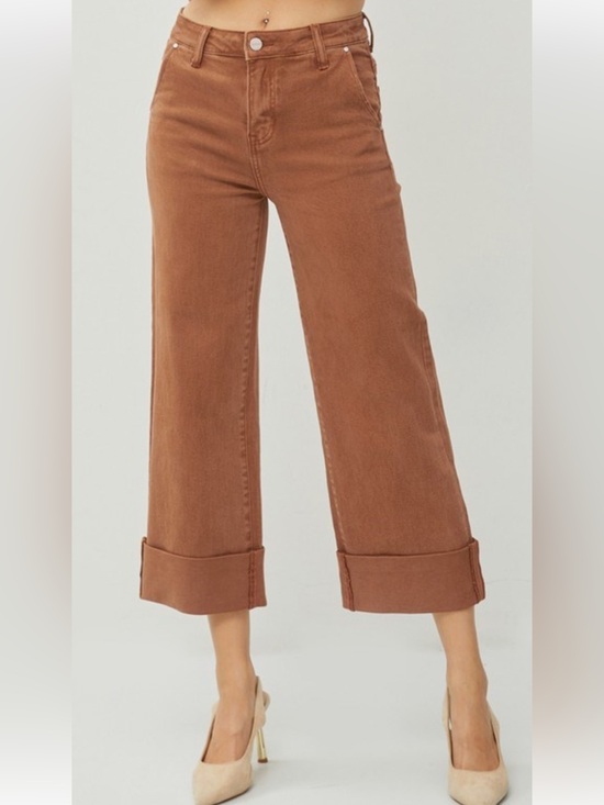 Risen Jeans Denim - 126 RISEN HIGH RISE WIDE LEG WITH CUFFED PANTS